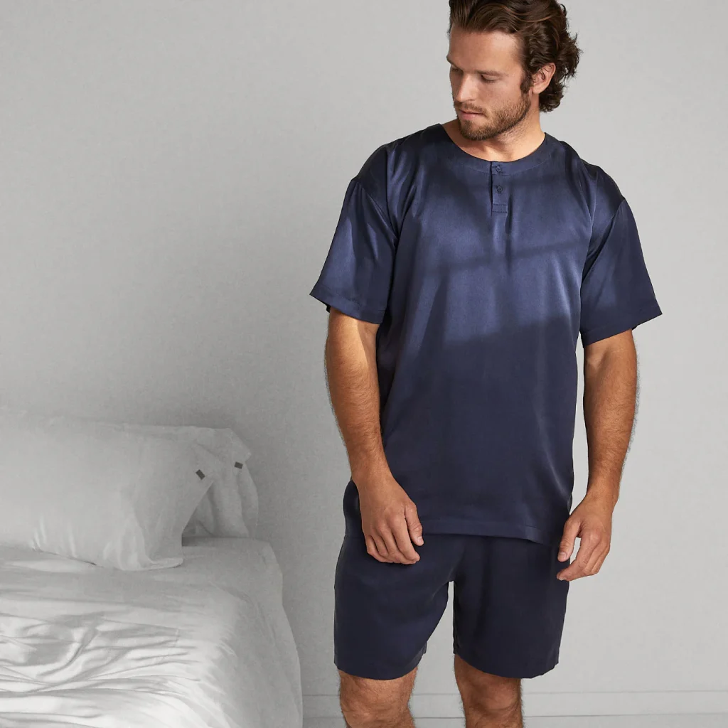 Men’s Washable Silk Short Set manufacturer