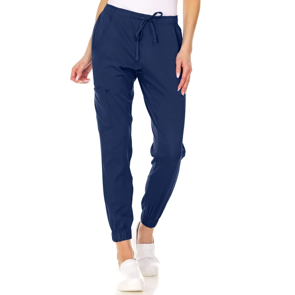 stretchy Mini Scrub Joggers 4-Way Stretch Elastic Waistband Four Pock manufacturer