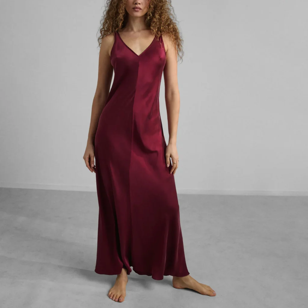 Washable Silk Maxi Bias Dress manufacturer
