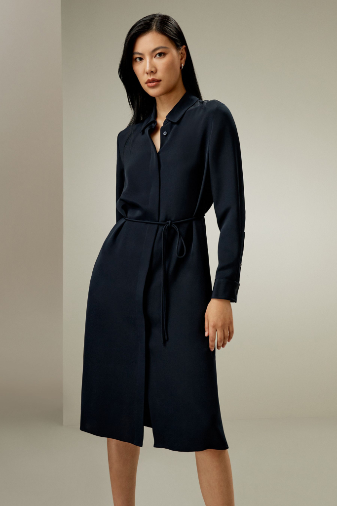 Rope Tie Plain Drape Dress manufacturer