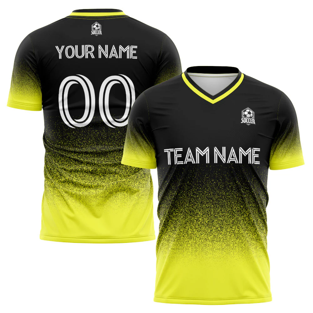 Custom Soccer Uniform Jersey Kids Adults Personalized Set Jersey Shirt Yellow manufacturer