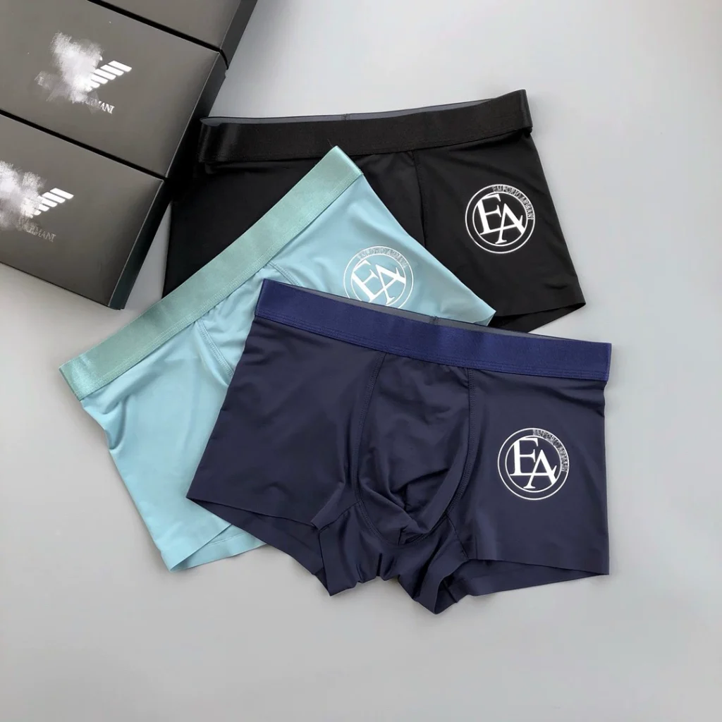 premium mens seamless cool feeling boxer briefs EA7  underwear manufacturer