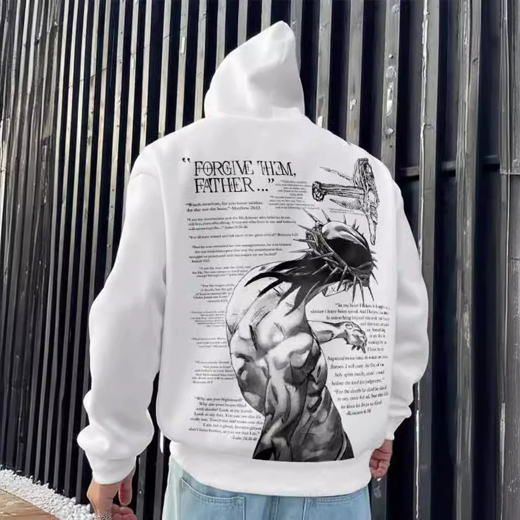 custom print loose fit hoodie manufacturer