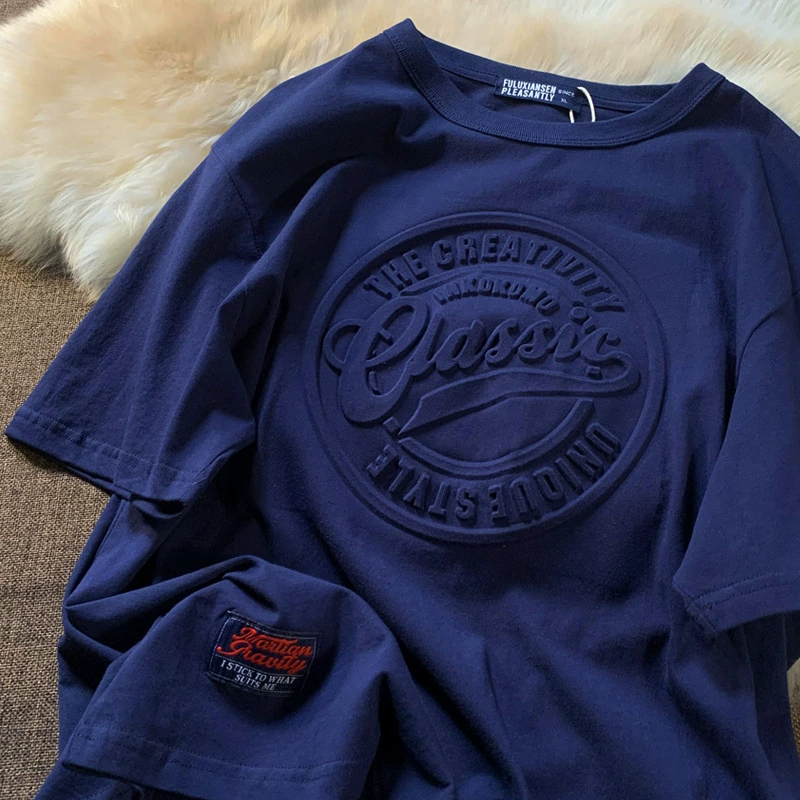 embossed tee shirt manufacturer