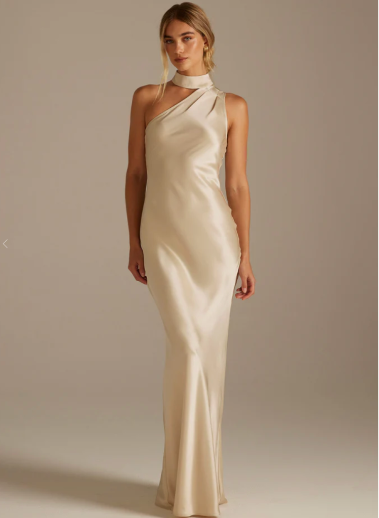 custom design bridesmaid silk dress supplier