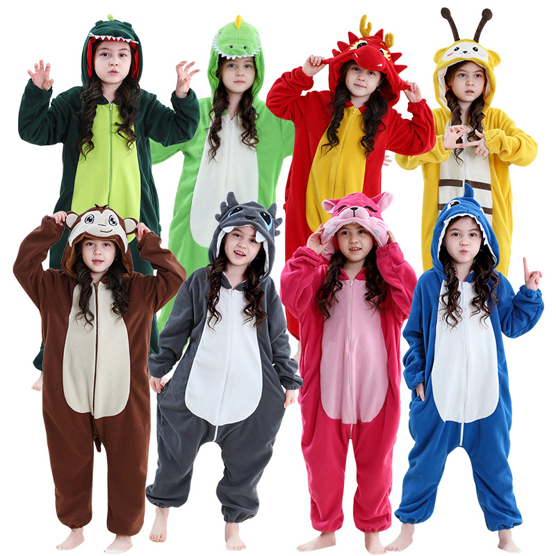 Custom design cartoon children’s onesies, children’s animal modeling performance clothes, children’s onesies supplier
