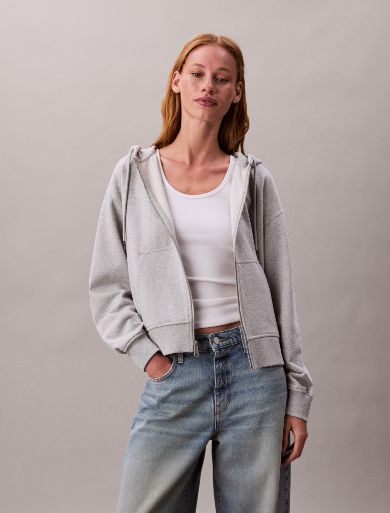 custom 100% Cotton 350gsm Cotton Terry Zip Up Hoodie for UK  market manufacturer